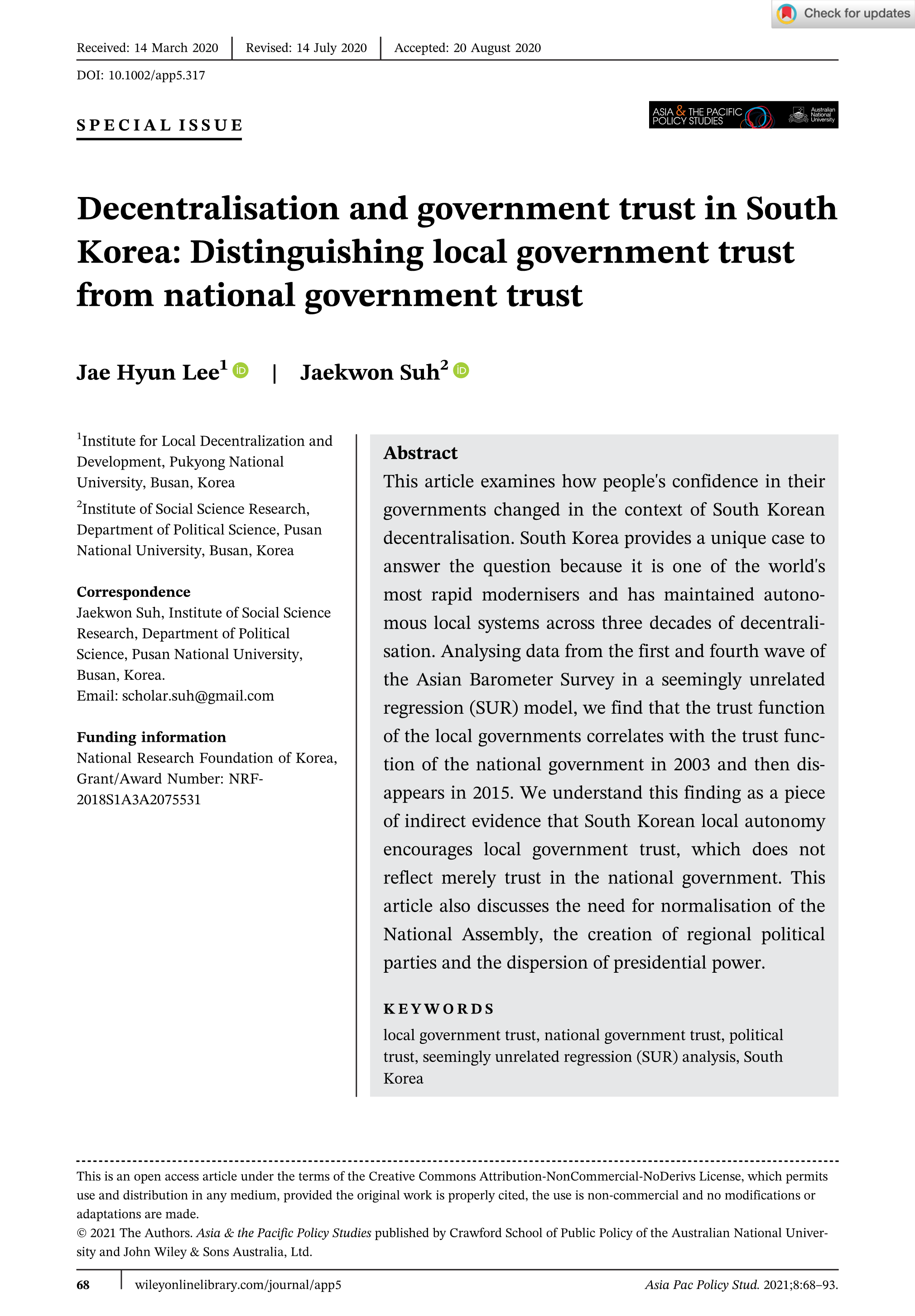 출처: Asia & the  Pacific Policy Studies
